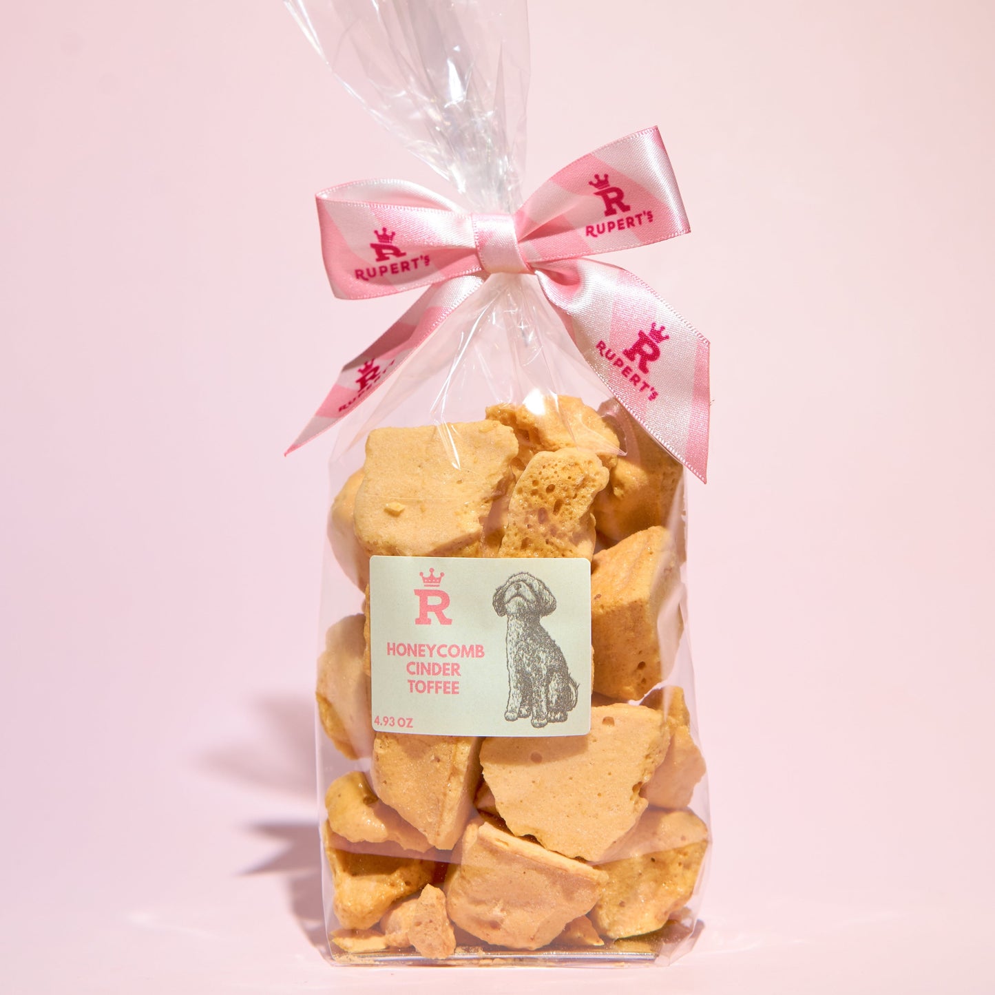 Small gift bag of our naked honeycomb cinder toffee- Rupert's Candy