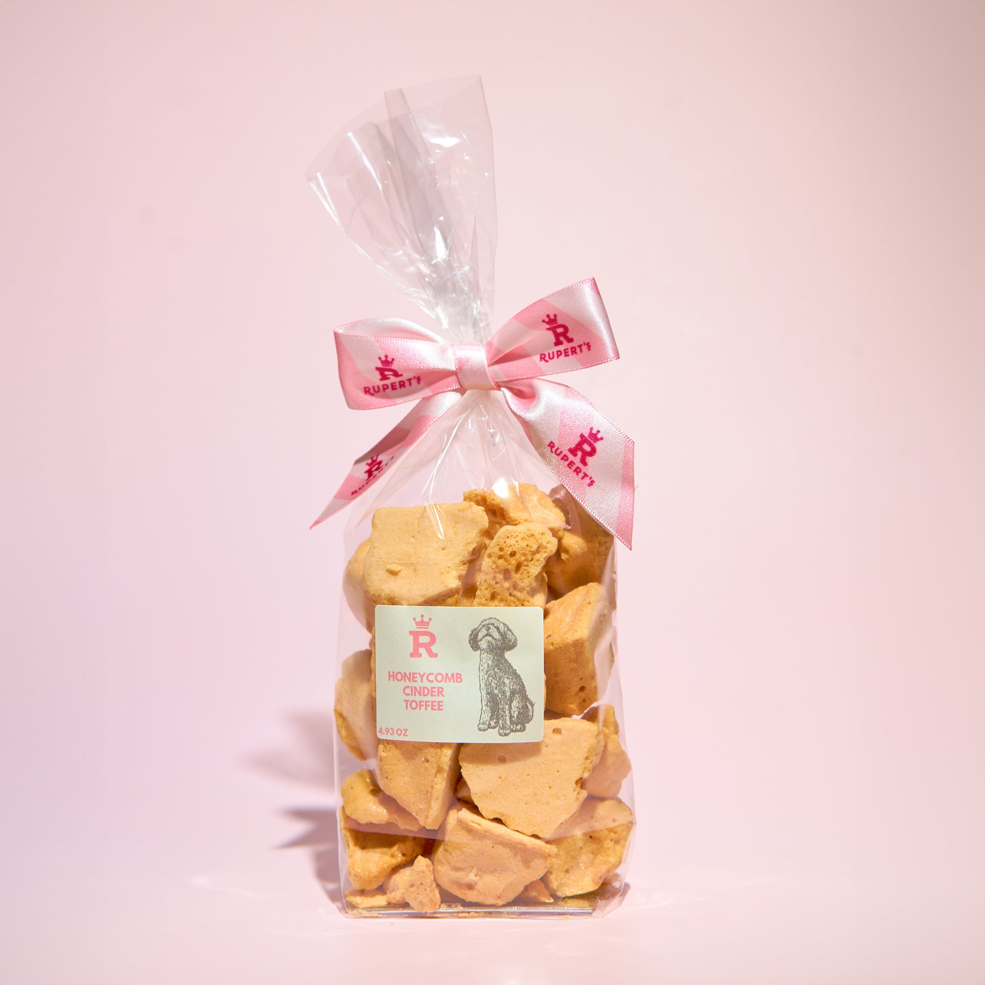 Small gift bag of our naked honeycomb cinder toffee- Rupert's Candy