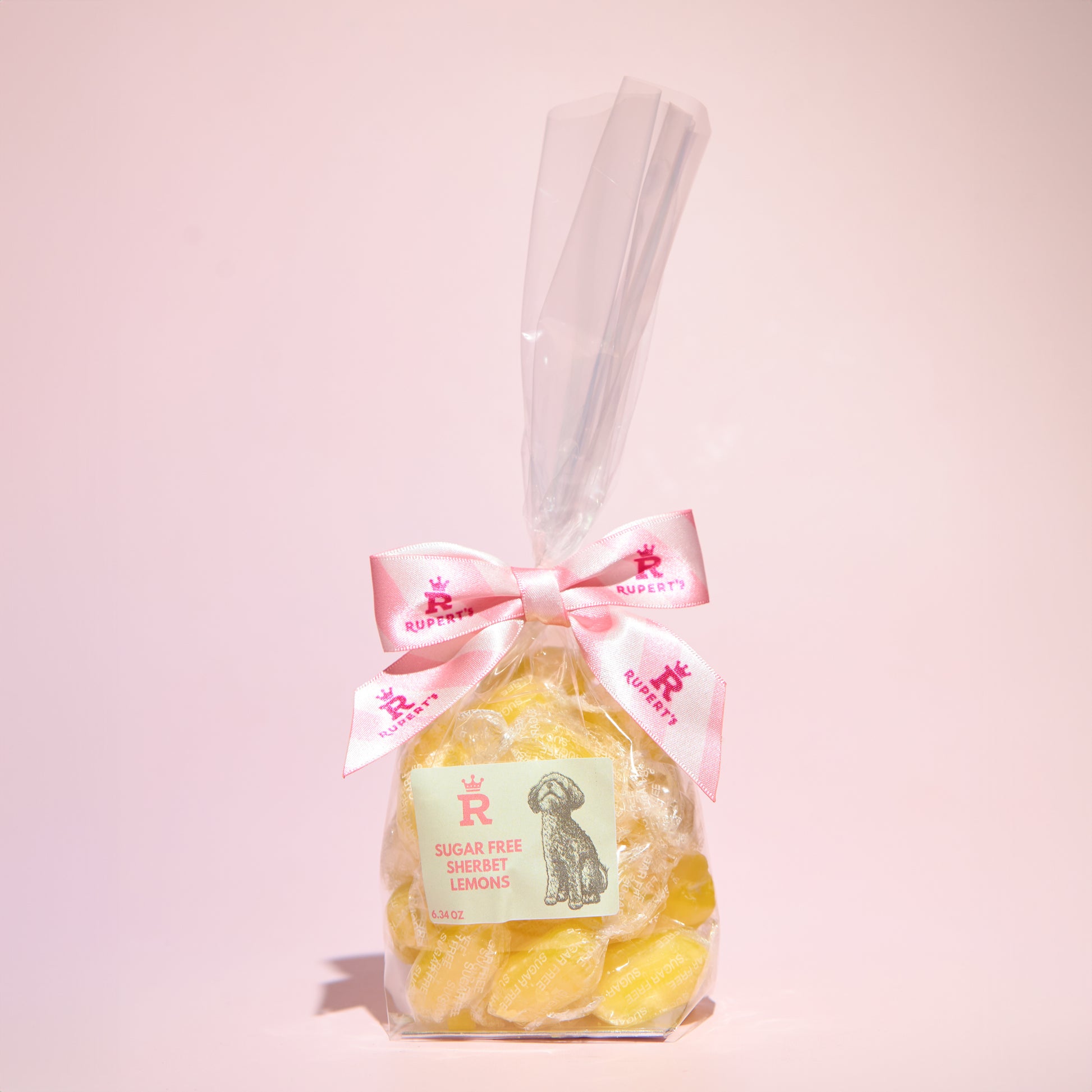 Small gift bag of sugar free sherbet lemons- Rupert's Candy